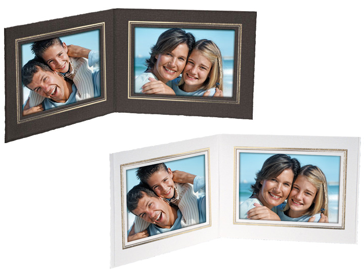 Same Shipping Any Qty Double View 4x5 Vertical Black Photo Folders 25 Pack 