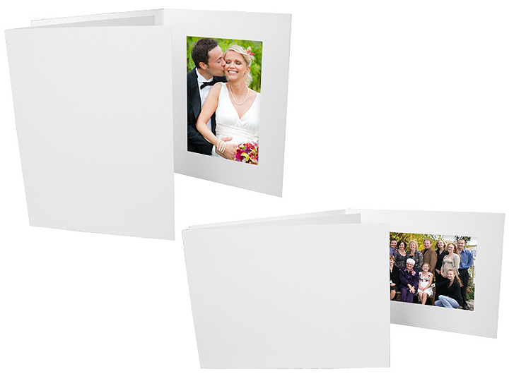 4 x 6 Cardboard Photo Folders, Black or White, 25 pack