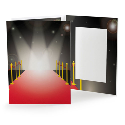 Same Shipping Any Qty Red Carpet 4x6 Horizontal Event Photo Folders 25 Pack 