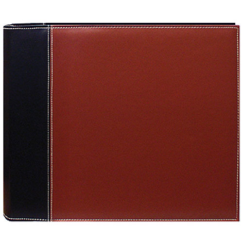 Bright Pink - Sewn Leatherette 3-Ring Binder 12x12 - Pioneer
